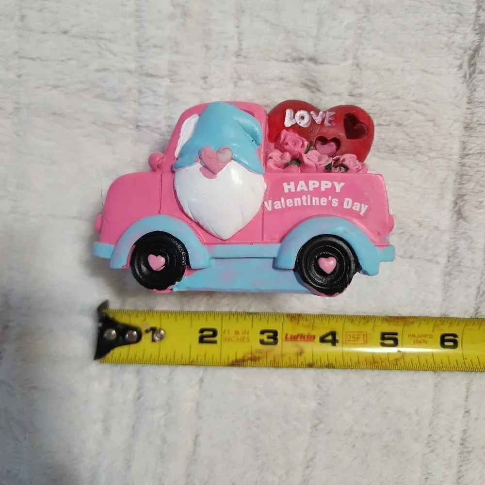 New Valentine's Day Gnome Track Ceramoc Decor with light